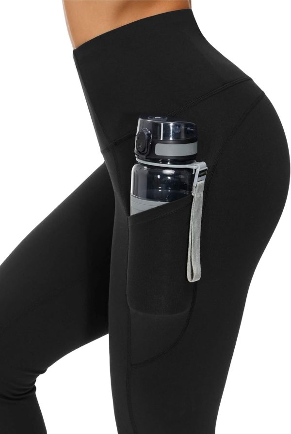 Thick High Waist Yoga Pants with Pockets, Tummy Control Workout Running Yoga Leggings for Women - Image 6