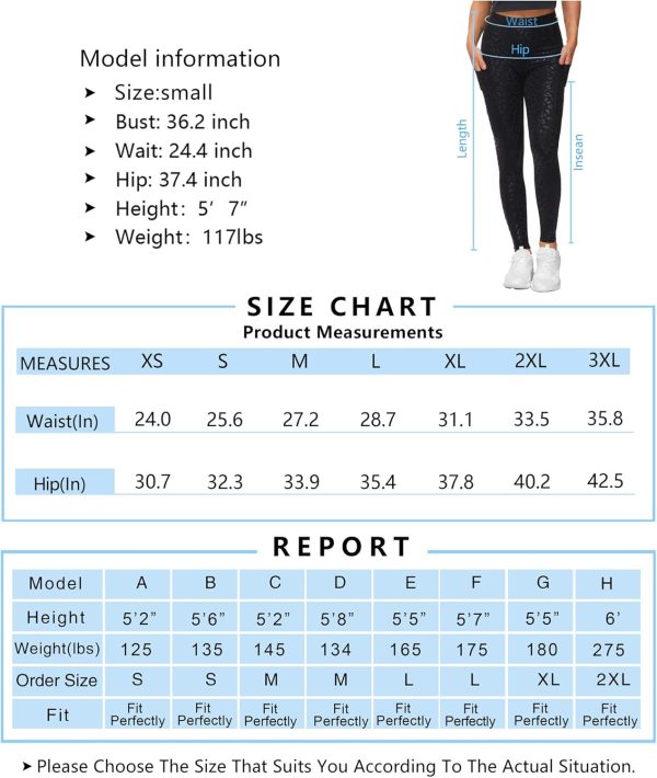 Thick High Waist Yoga Pants with Pockets, Tummy Control Workout Running Yoga Leggings for Women - Image 7